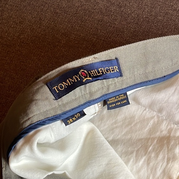 Vintage Tommy Hilfiger Men's XL Olive Green Khaki Chino Pants 38x30 - Picture 2 of 4